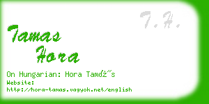 tamas hora business card